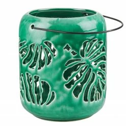 Butlers Windlicht WILD GREEN - Steingut - Grün