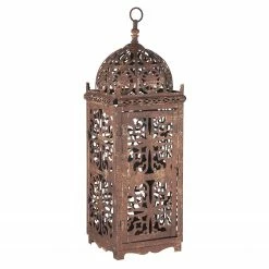 Butlers Laterne FINCA - Metall - Braun - Höhe: 53 cm