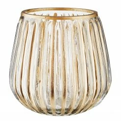 Butlers Teelichthalter YULE - Glas - Gold