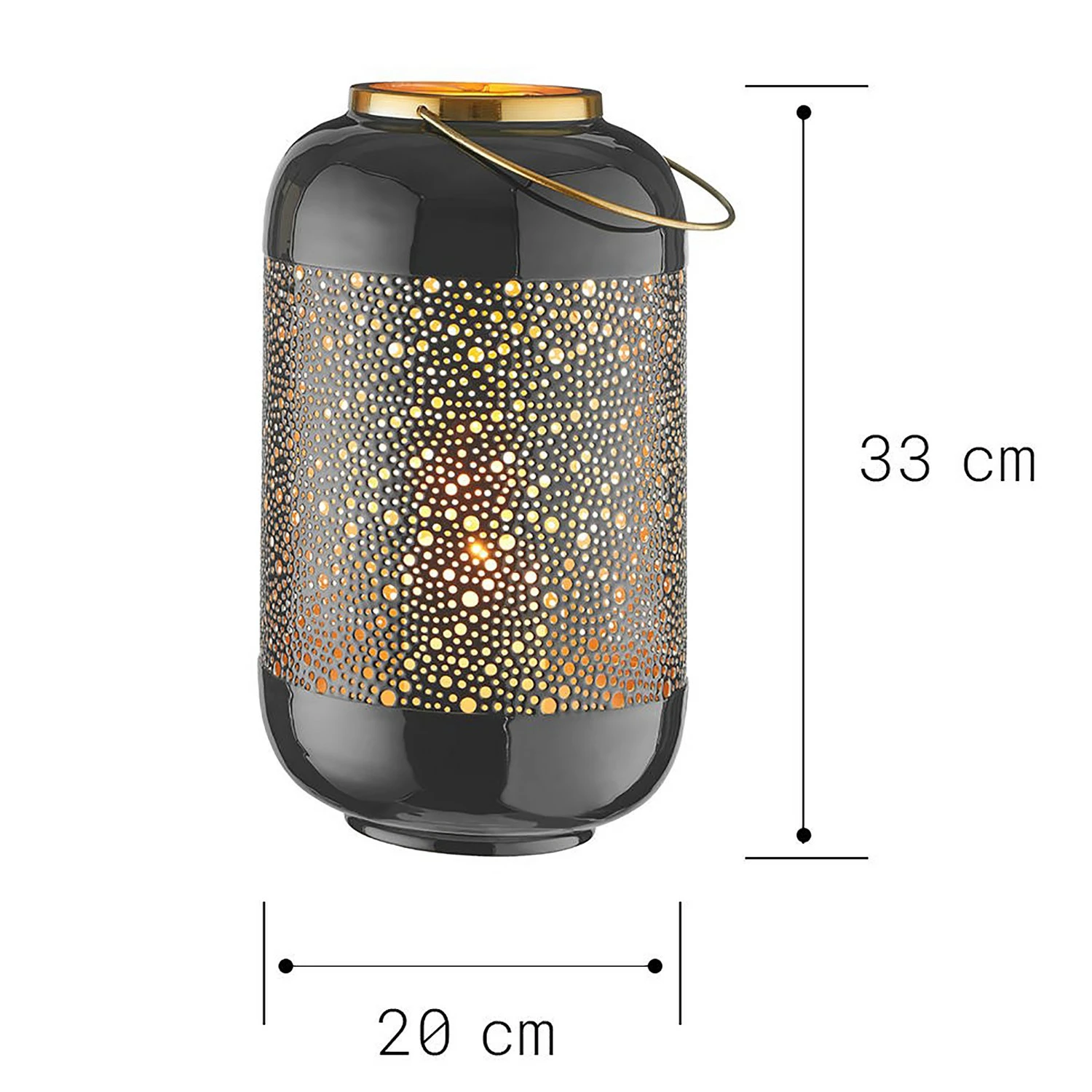 Butlers Laterne EMILIE II - Eisen - Dunkelgrau – Bild 3