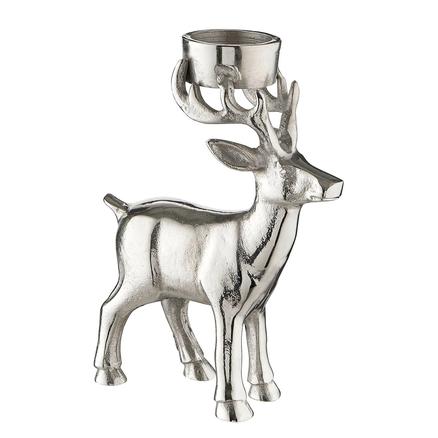 Butlers Teelichthalter OH MY DEER II - Aluminium - Silber