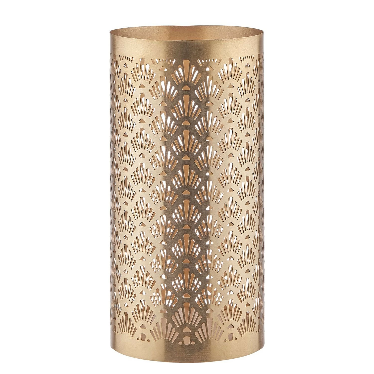 Butlers Windlicht LUMINOUS Ornamente - Eisen - Gold - Höhe: 21 cm