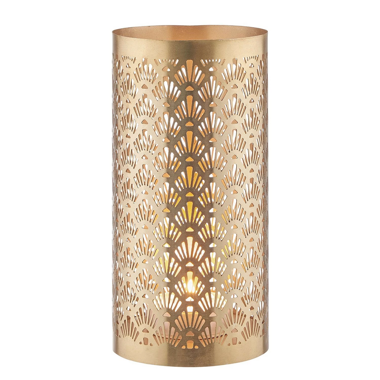 Butlers Windlicht LUMINOUS Ornamente - Eisen - Gold - Höhe: 21 cm – Bild 2