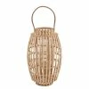 Butlers Laterne BAMBOO NIGHTS I - Bambus / Glas - Beige - Höhe: 50 cm