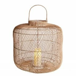 Butlers Laterne BALI NIGHTS - Rattan - Natur - Höhe: 53 cm