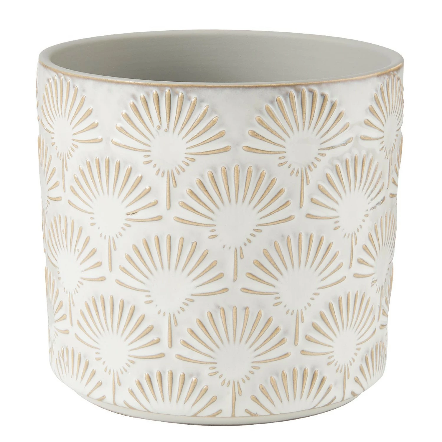 Butlers Blumentopf BLOOMY II - Steinzeug - Creme