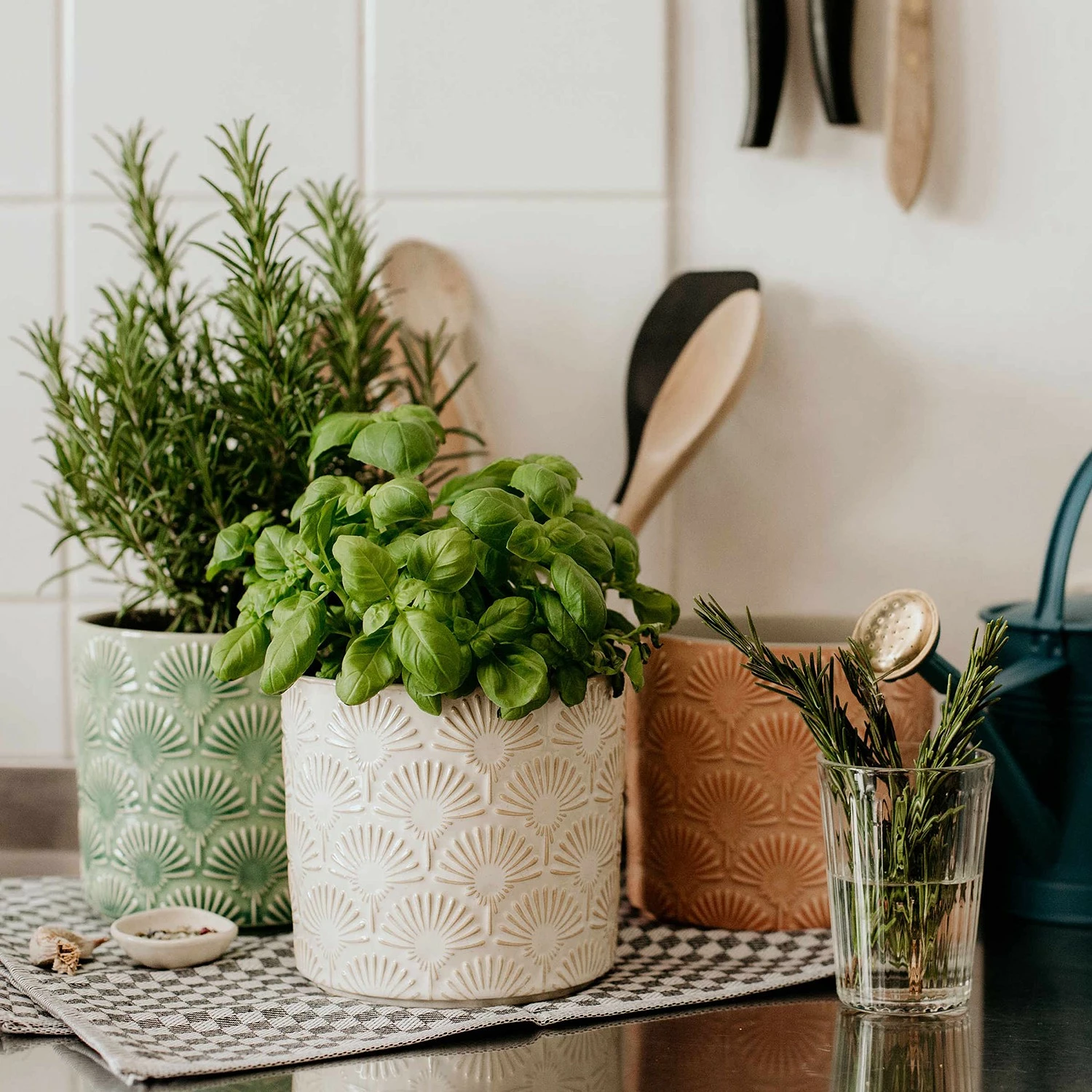 Butlers Blumentopf BLOOMY II - Steinzeug - Creme – Bild 2