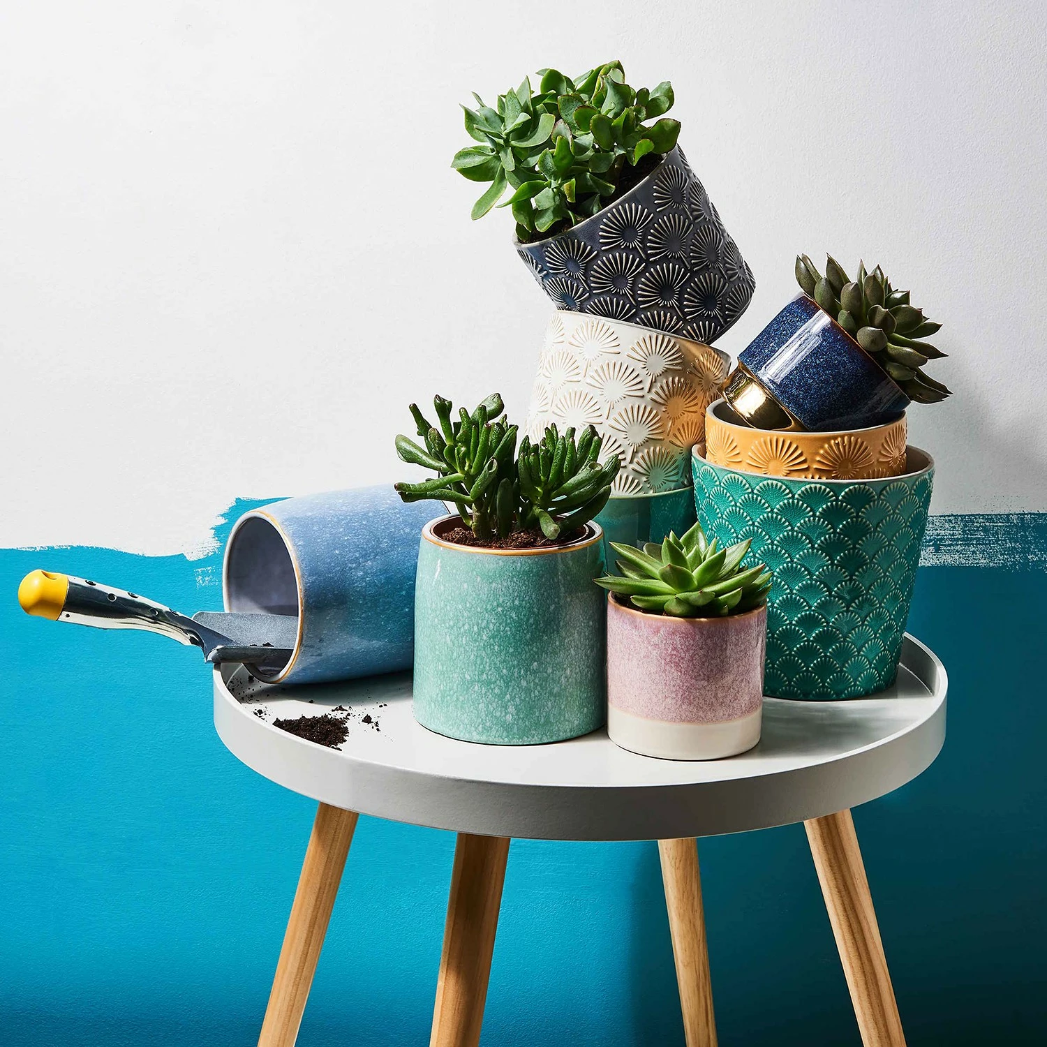 Butlers Blumentopf BLOOMY II - Steinzeug - Creme – Bild 4