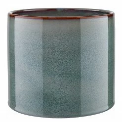 Butlers Blumentopf glasiert GLAZE - Steingut - Petrol / Grau