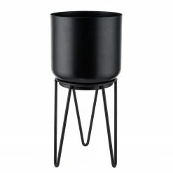 Butlers Pflanztopf mit Gestell PLANTA II - Eisen - Schwarz