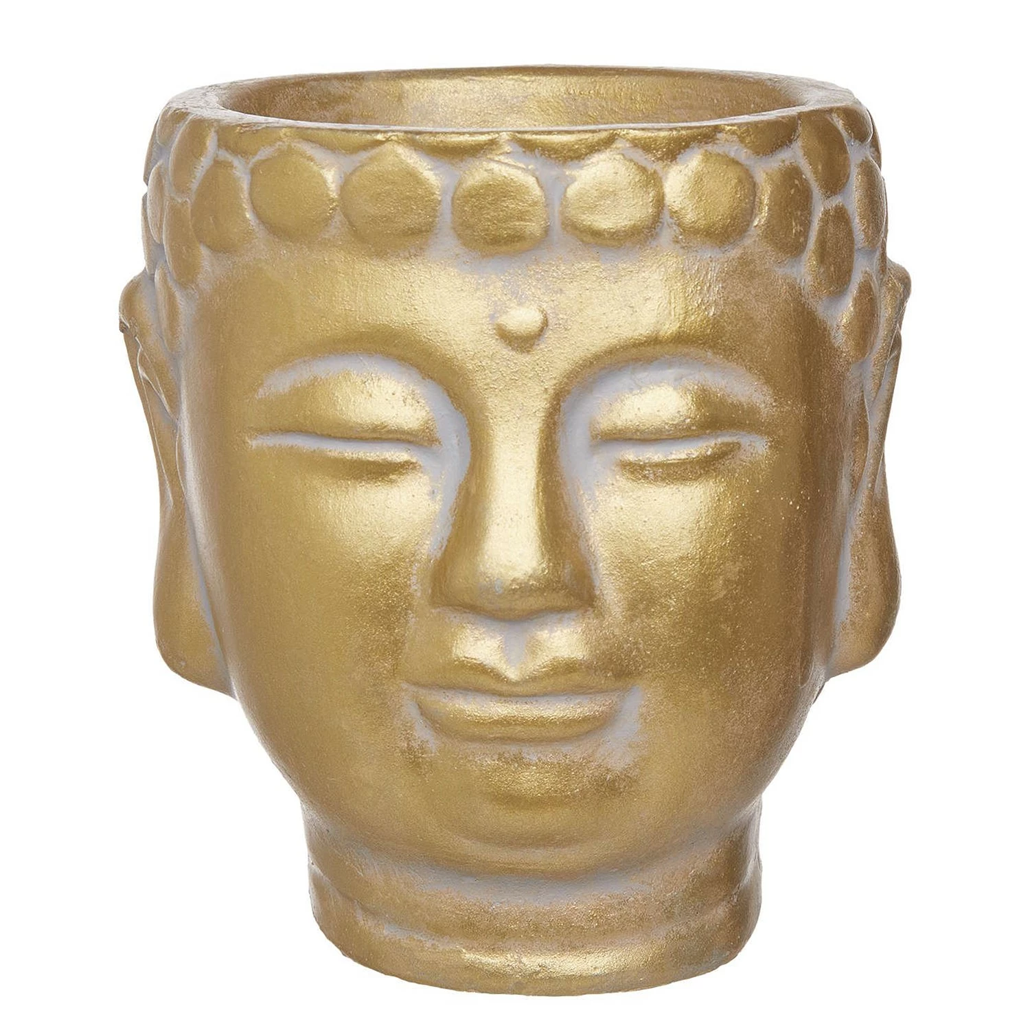 Butlers Mini-Blumentopf BUDDHA - Beton - Gold – Bild 3