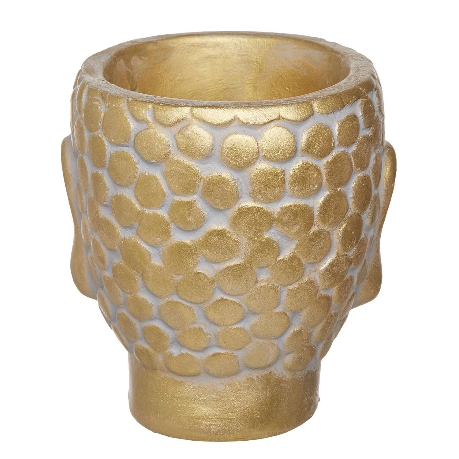 Butlers Mini-Blumentopf BUDDHA - Beton - Gold – Bild 5