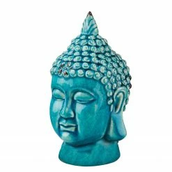 Butlers Dekokopf BUDDHA II - Steingut - Türkis