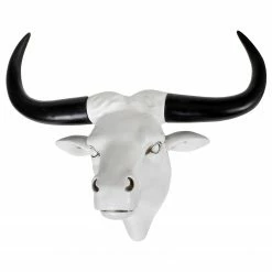 Deco Pleasure Dekoobjekt Büffelgeweih - Polyresin - Weiß