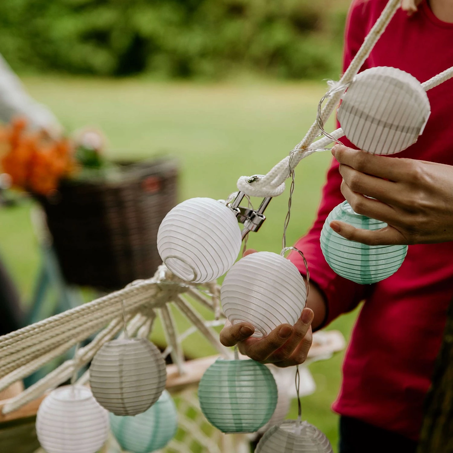 Butlers Lichterkette OPEN AIR - Nylon - 10-flammig - Grün – Bild 3