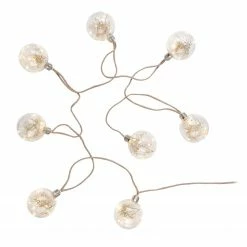 Butlers LED-Lichterkette BULB LIGHTS III - Glas / Jute - 64-flammig