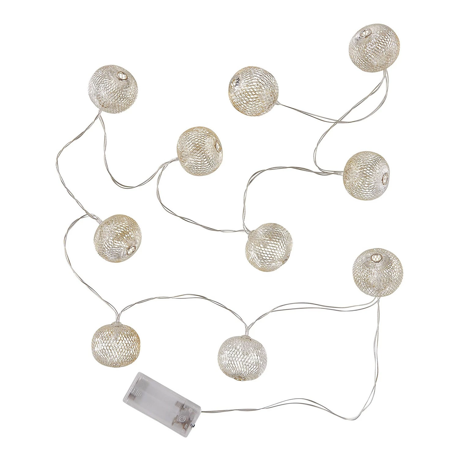 Butlers Lichterkette OSAKA - Eisen; Kupfer / Polyester PVC - 10-flammig