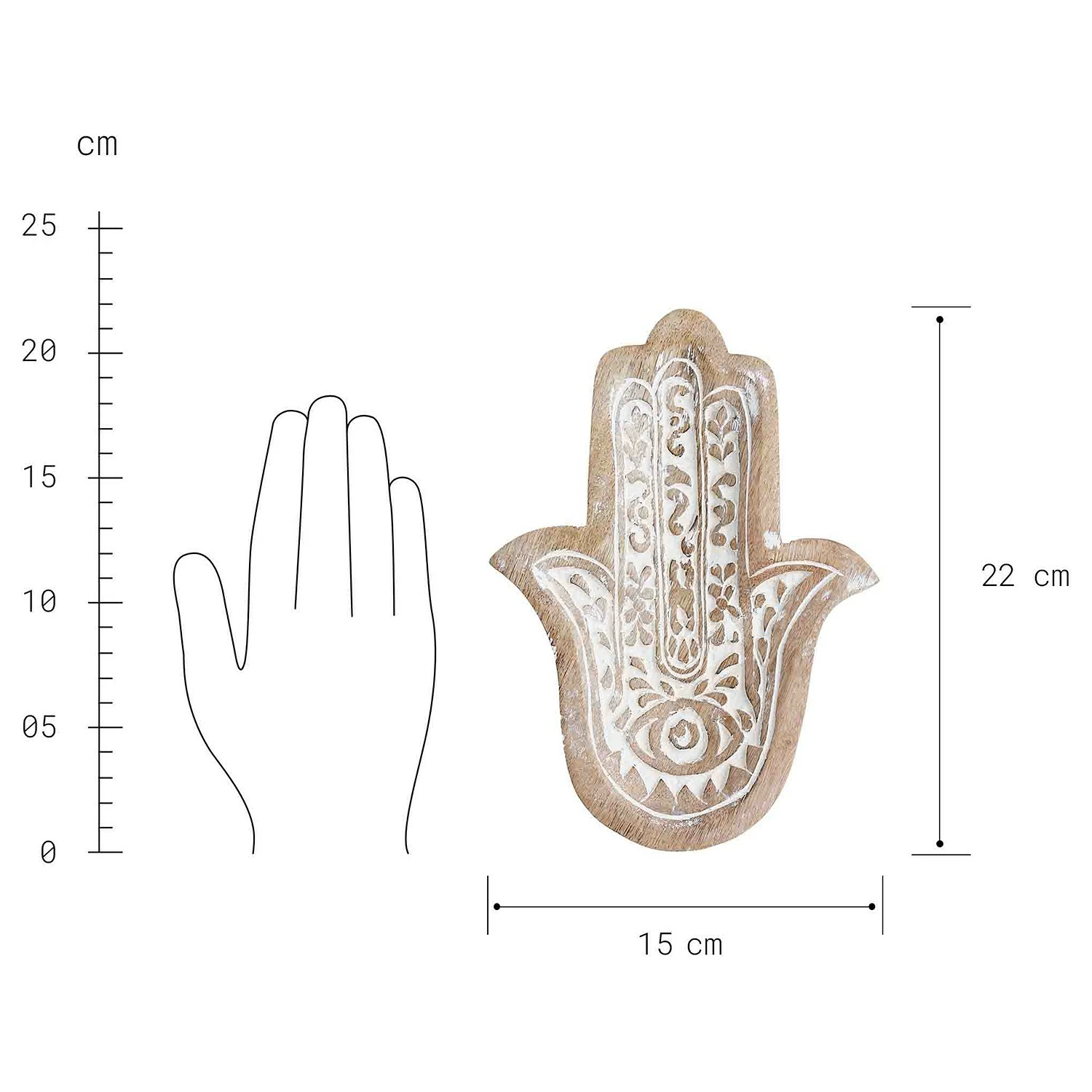 Butlers Dekoobjekt FATIMA - Mango - Creme / Natur - 15 x 22 cm – Bild 5