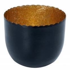 Butlers Teelichthalter DELIGHT III - Eisen - Schwarz / Gold