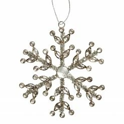 Butlers Baumhänger HANG ON Schneeflocke - Klarglas / Eisen - Silber