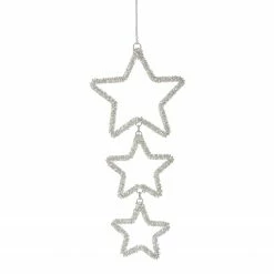 Butlers Baumhänger HANG ON Stern - Eisen / Glas - Silber