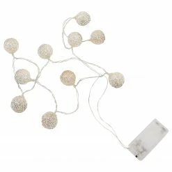 Butlers LED-Lichterkette BRIGHT LIGHTS - Aluminium / PVC - Gold / Silber