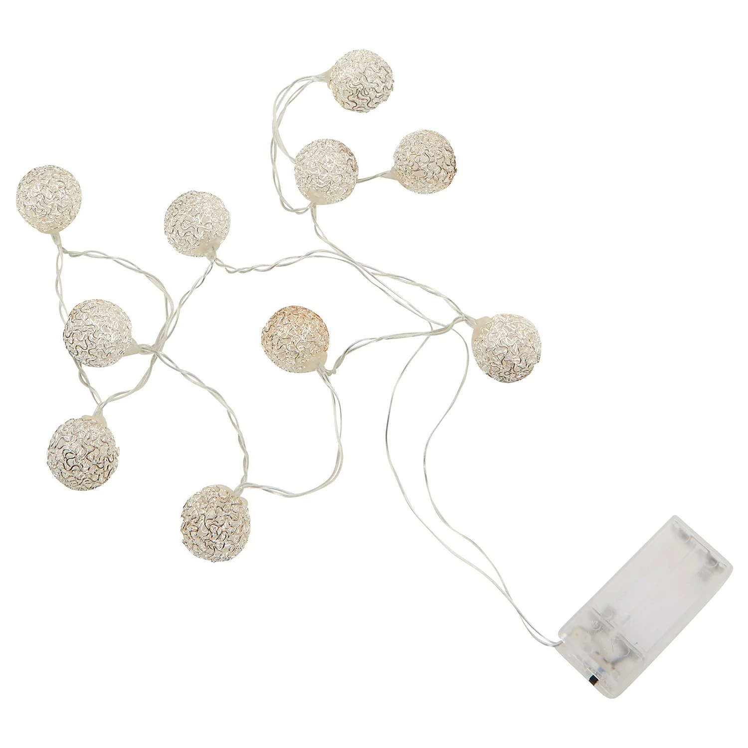 Butlers LED-Lichterkette BRIGHT LIGHTS - Aluminium / PVC - Gold / Silber