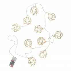 Butlers LED-Lichterkette GEOMETRICS - Aluminium / PVC - Gold