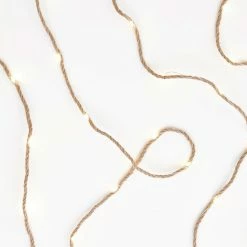 Butlers Lichterkette FARMHOUSE - Kupfer / Jute - Natur