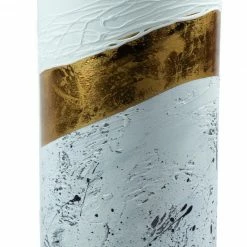 7ART Handbemalte Glasvase - Große Bodenvase aus Glas 40 cm