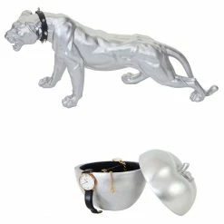 HWC Deko Figur Leopard Apfel (2er-Set) - Standard