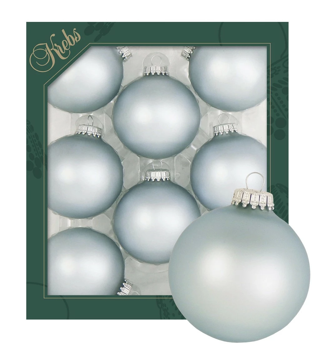 Krebs Glas Lauscha Starlight Blau matt 7cm Glaskugeln uni