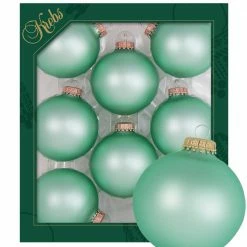 Krebs Glas Lauscha Hellgrün matt 7cm Glaskugeln uni