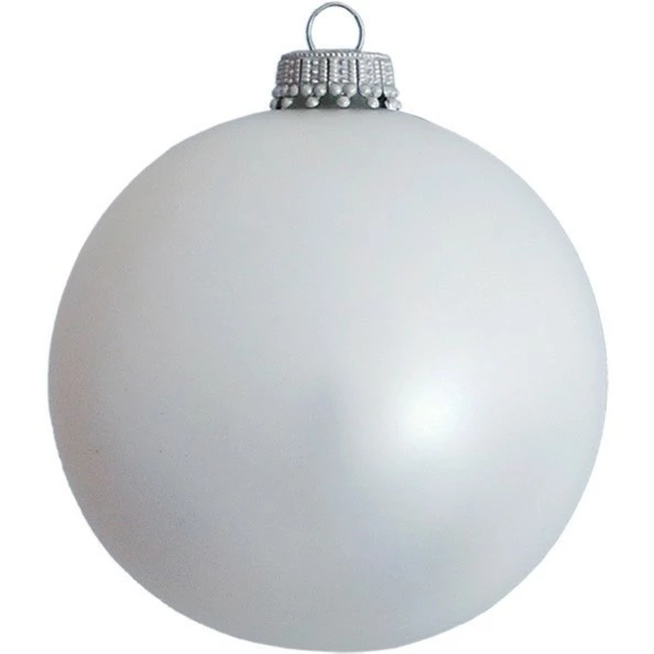 Krebs Glas Lauscha Silber matt 10cm Glaskugel uni