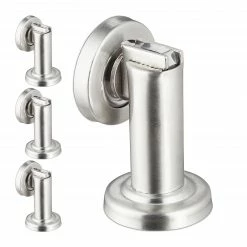 Relaxdays 4 x Türfeststeller Magnet Edelstahl