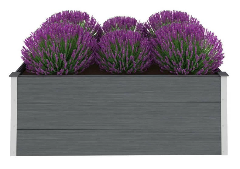 VidaXL Garten-Hochbeet WPC - vidaXL Garten-Hochbeet WPC 150 x 100 x 54 cm Grau – Bild 2