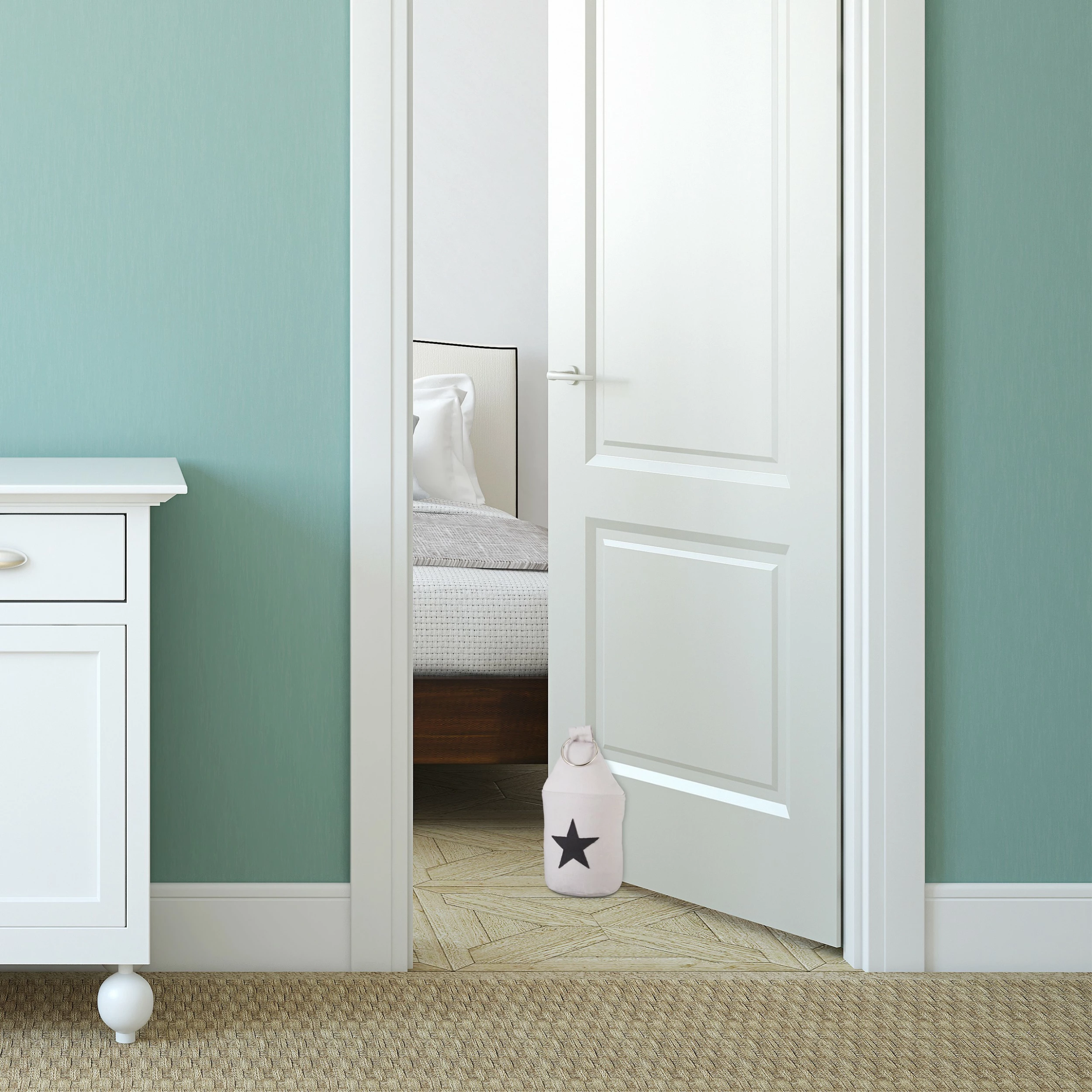 Relaxdays 1 x Türstopper Stern mit Griff grau - Grau - Schwarz – Bild 3