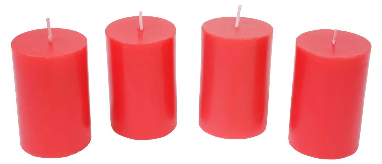 Adventskranz HWC-H49 Holz mit Kerzen rot - Inkl. 4x Kerzen rot – Bild 4