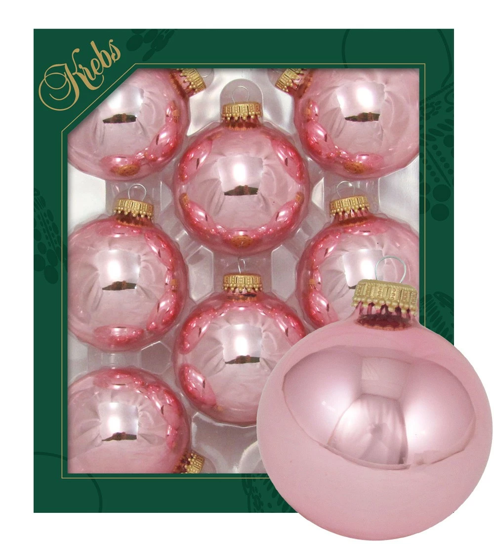 Krebs Glas Lauscha Altrosa 7cm Glaskugeln uni