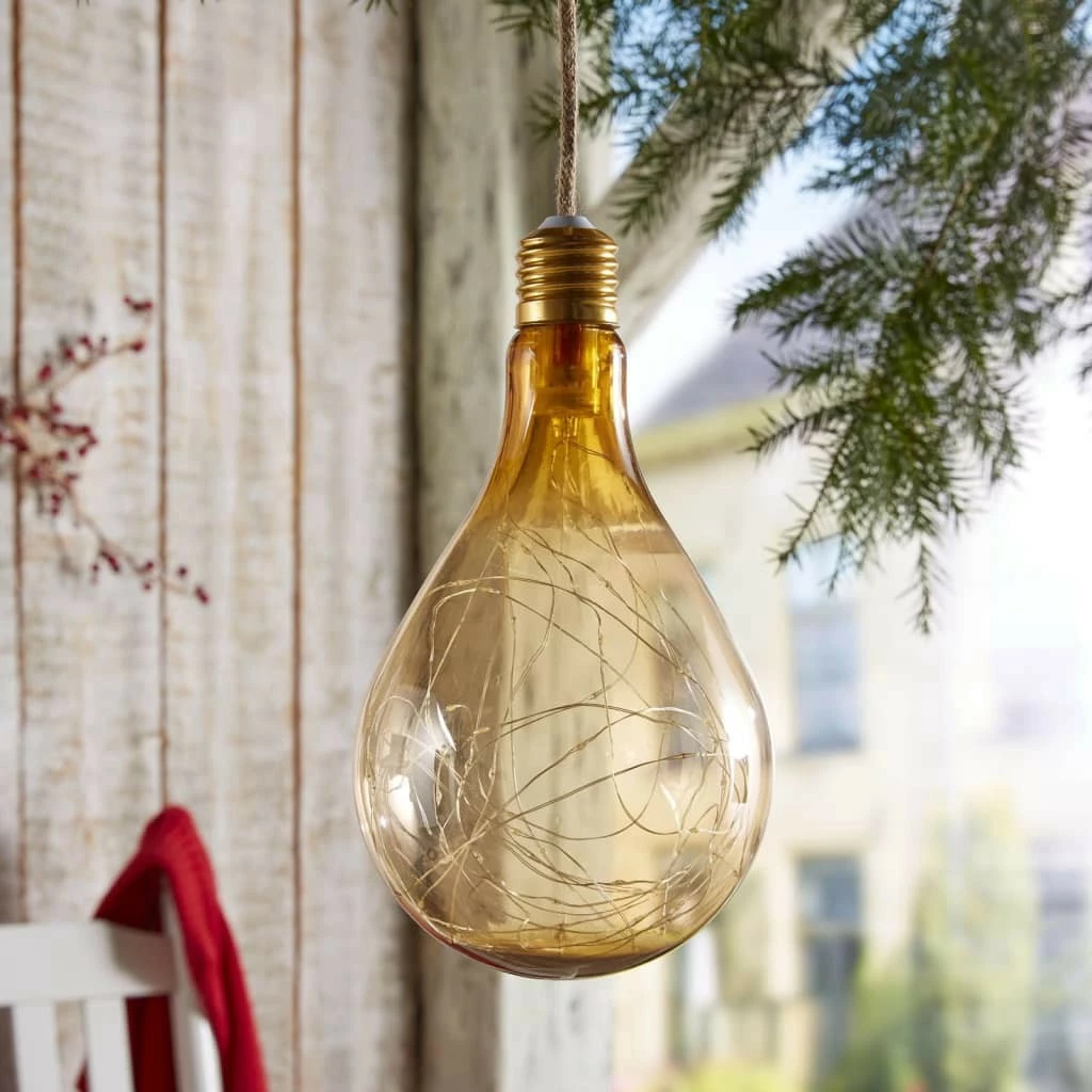 Luxform Lighting Seillampe - Luxform Lighting LED-Seillampe PS160 Birnenform Batterie Transparent – Bild 3