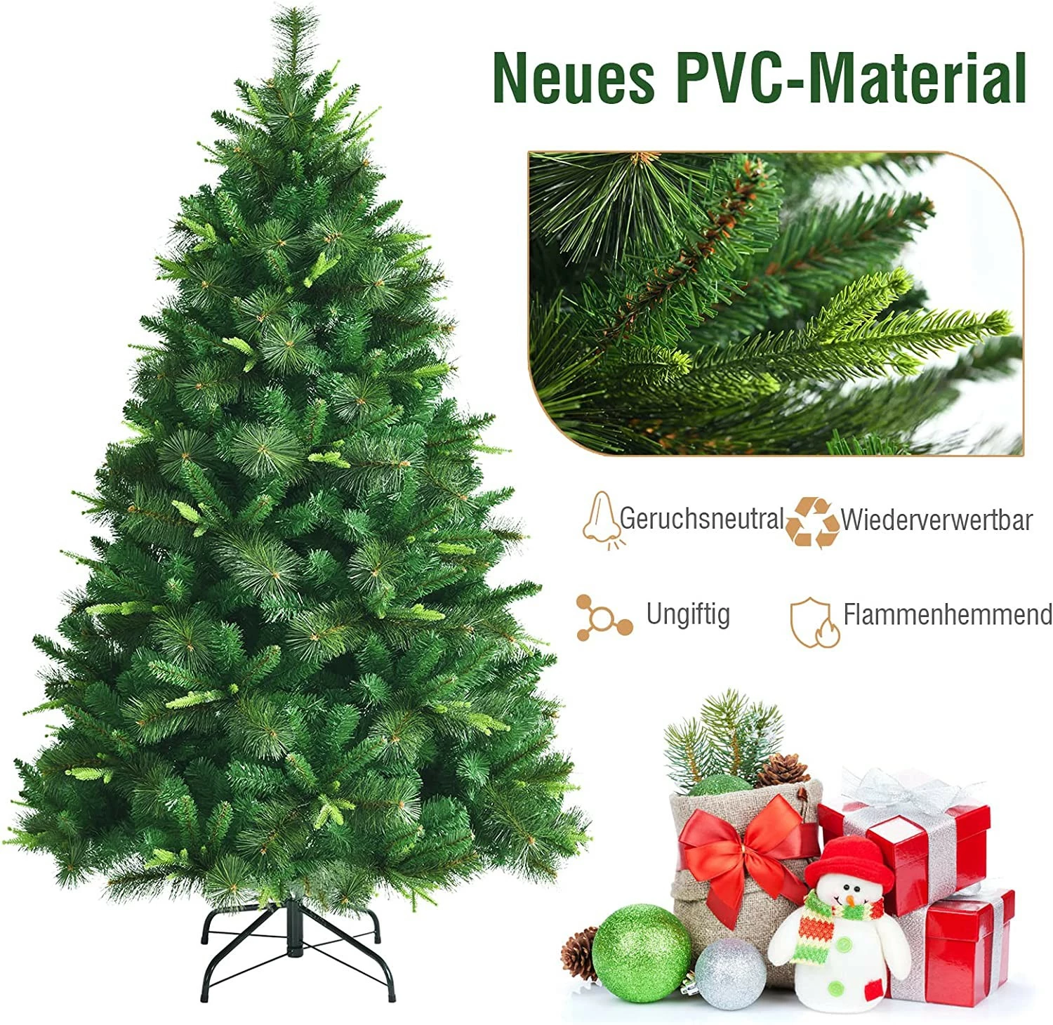 Costway 180cm Künstlicher Weihnachtsbaum – Bild 5