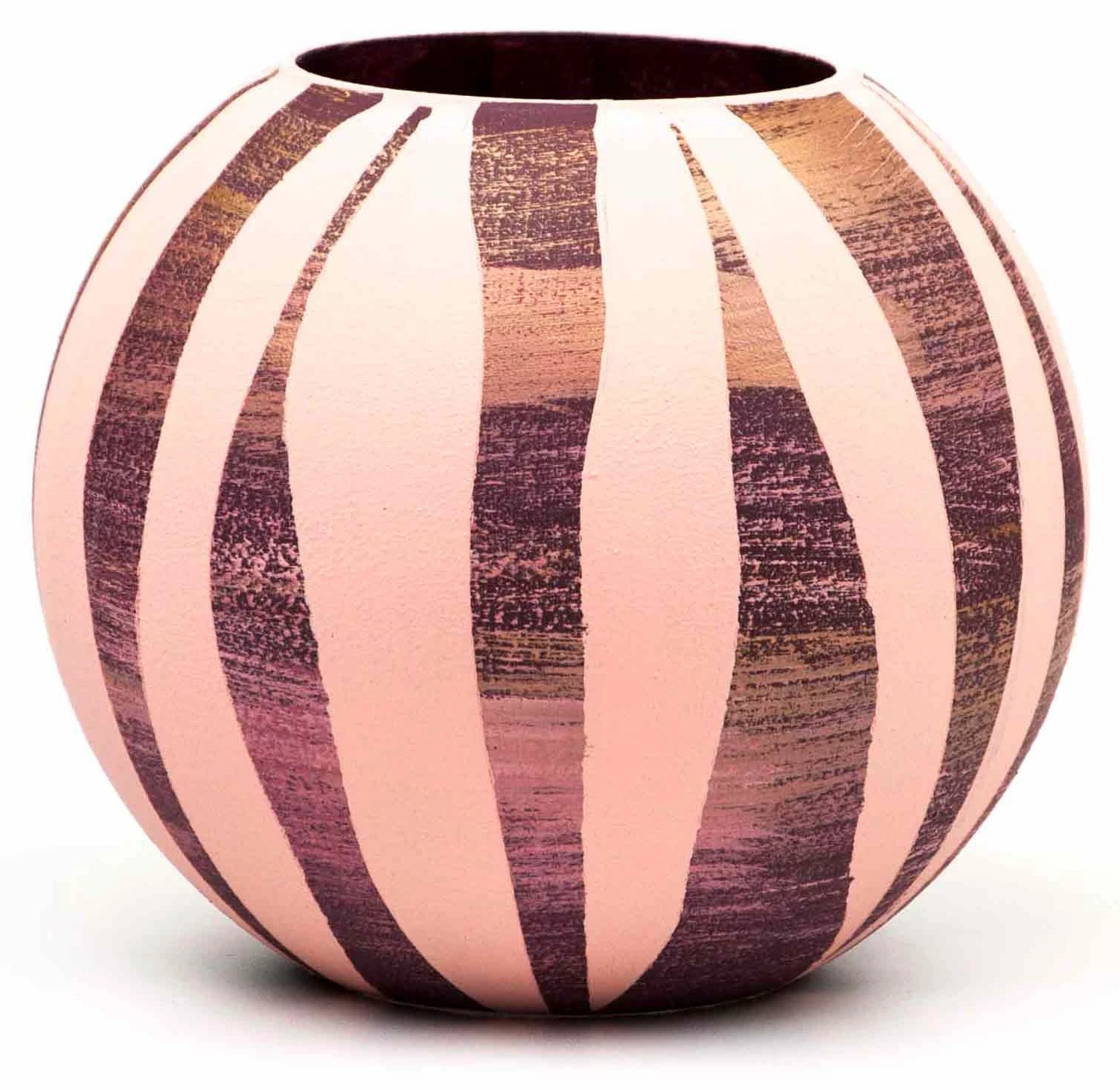 7ART Handbemalte Glasvase - Tischvase aus Glas 16 cm