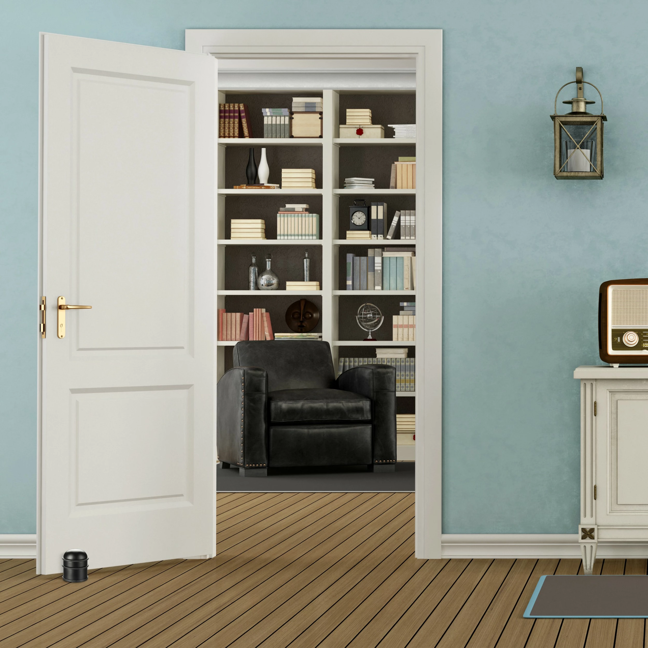 Relaxdays Türstopper Edelstahl rund - Schwarz – Bild 3