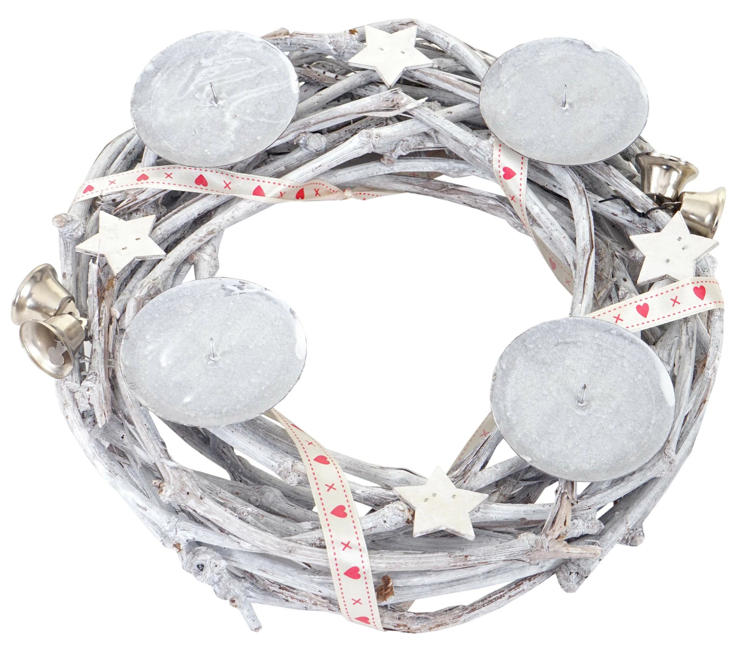 HWC Adventskranz Holz Ø 30cm ohne Kerzen