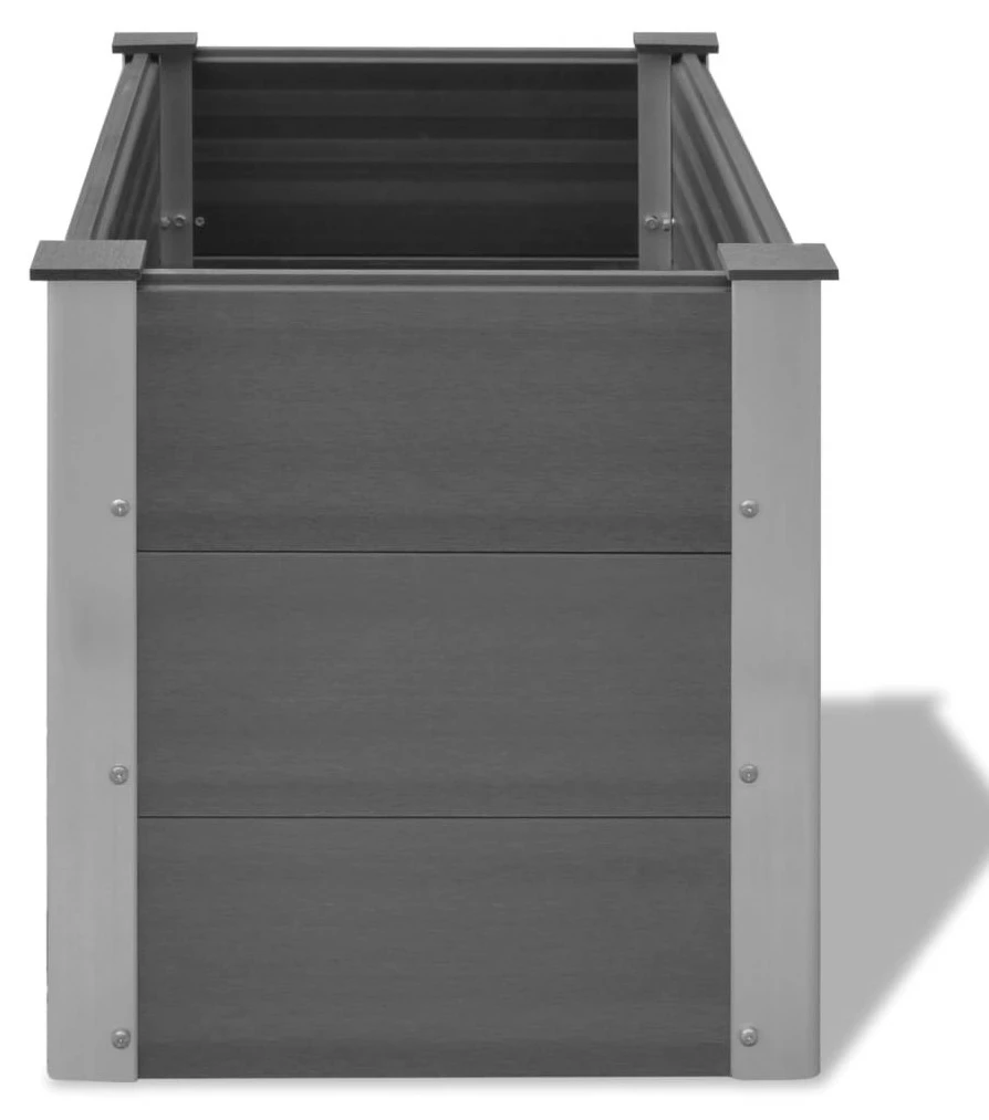 VidaXL Garten-Hochbeet WPC - vidaXL Garten-Hochbeet WPC 100 x 50 x 54 cm Grau – Bild 4