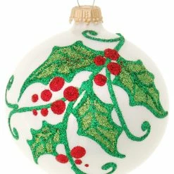 Krebs Glas Lauscha Porzellanweiß 10cm Glaskugel