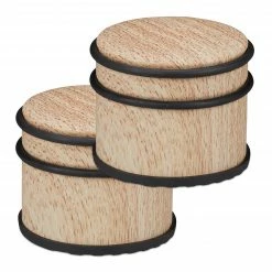 Relaxdays 2 x Türstopper Holzoptik hellbraun