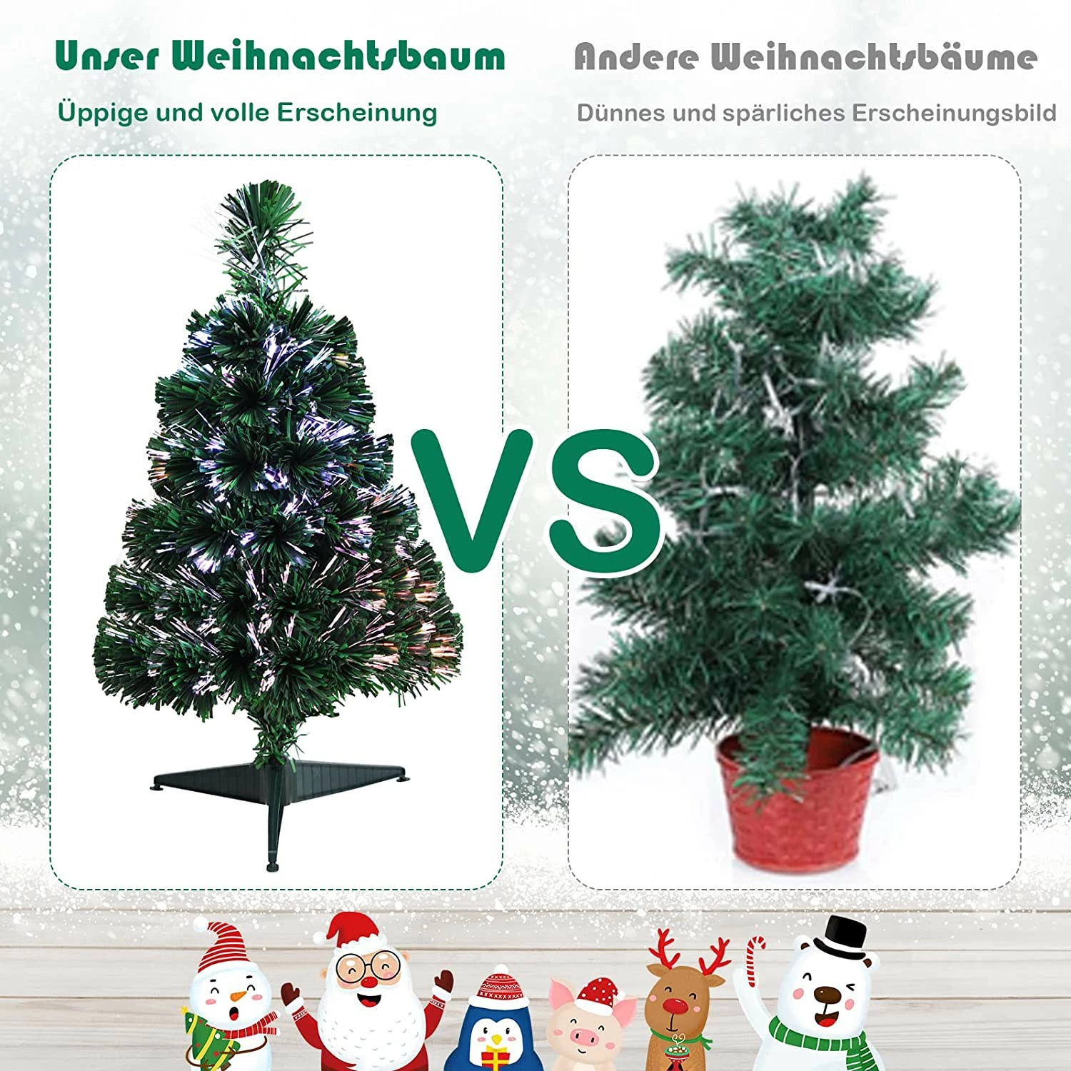 Costway 60cm LED Künstlicher Weihnachtsbaum – Bild 5