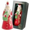 Krebs Glas Lauscha Rot/Grün 15cm Santa mit Baum aus Glas