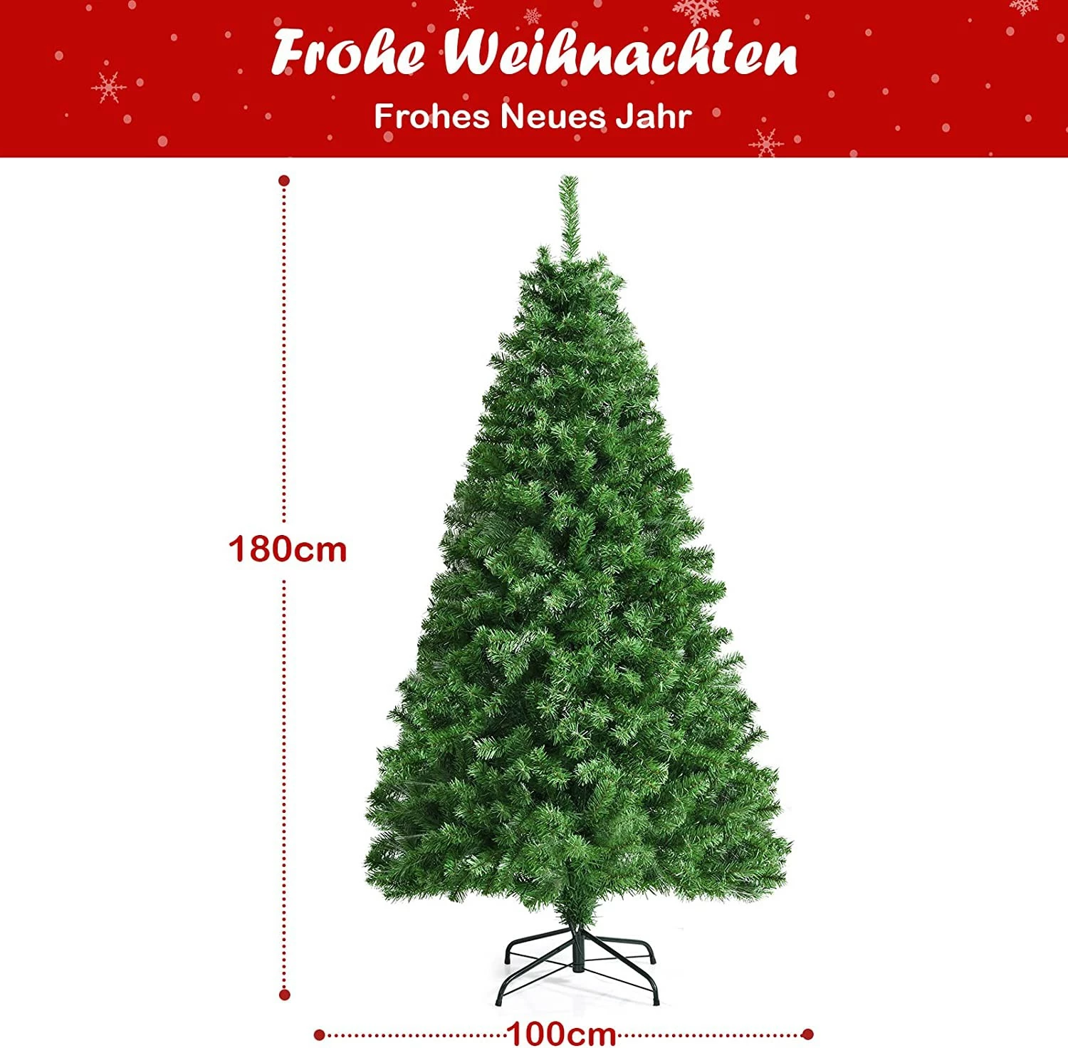 Costway 180cm Künstlicher Weihnachtsbaum – Bild 9